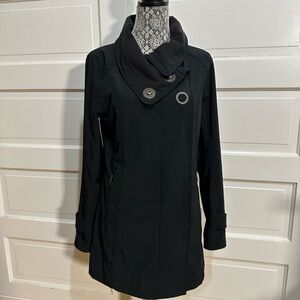 RARE Find! Lululemon Audrey Softshell Moto Pea Jacket Size 10 Black $228